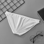 Men's Close-Fit Briefs with U-Shaped Front Pouch Underwear in White