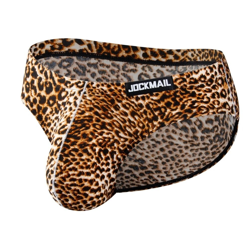 Men's Leopard Print Contour Pouch Briefs