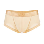 Men's Lightweight Ultra-Thin Ice Silk Low-Rise Boxer Briefs Underwear in Beige