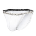 Men's Low Rise Cotton Blend Briefs Underwear with Supportive Contour Pouch in White