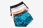 Men’s Shiny Silky Satin Boxer Shorts – Sleepwear & Underwear Colors