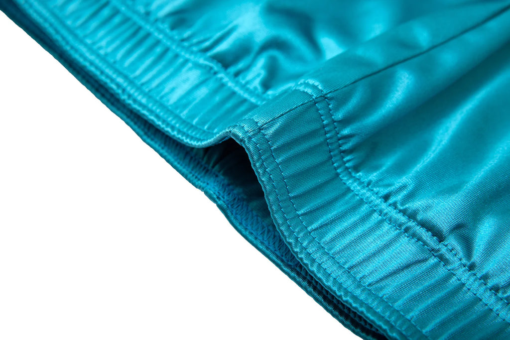 Men’s Shiny Silky Satin Boxer Shorts – Sleepwear & Underwear in Turquoise