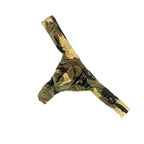 Men's Sleek Low-Rise Camouflage Print Thong Underwear in Army Green