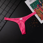 Men's Sleek Mini Thong Underwear with U-Convex Pouch in Rose