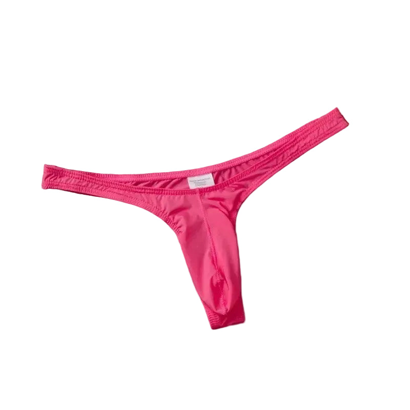 Men's Sleek Mini Thong Underwear with U-Convex Pouch in Rose