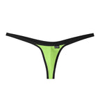 Men's Stylish Low-Rise Bikini T-Back Thong Underwear with Contoured Pouch in Green
