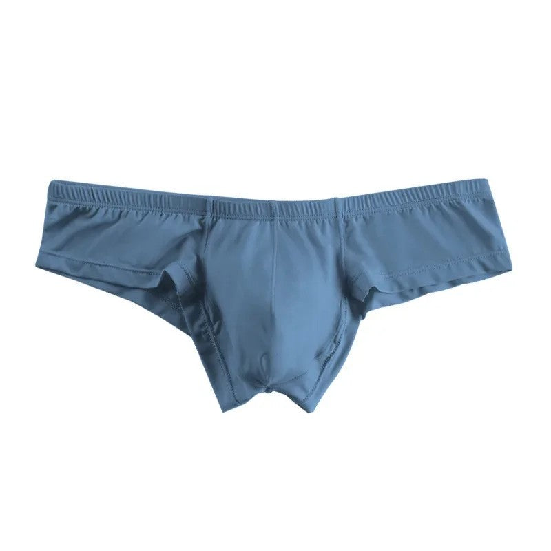 Men's Thin Low-Rise Stretch Comfortable Briefs Underwear with Contoured Pouch in Blue