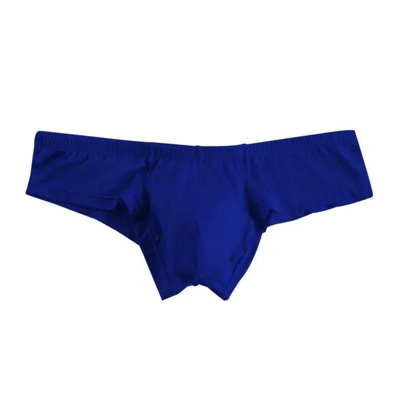 Men's Thin Low-Rise Stretch Comfortable Briefs Underwear with Contoured Pouch in Dark Blue