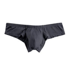 Men's Thin Low-Rise Stretch Comfortable Briefs Underwear with Contoured Pouch in Gray