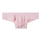 Men's Thin Low-Rise Stretch Comfortable Briefs Underwear with Contoured Pouch in Light Pink