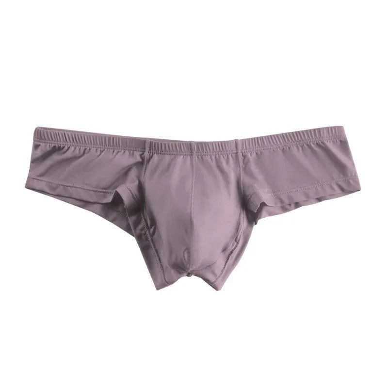 Men's Thin Low-Rise Stretch Comfortable Briefs Underwear with Contoured Pouch in Pink