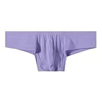 Men's Thin Low-Rise Stretch Comfortable Briefs Underwear with Contoured Pouch in Purple