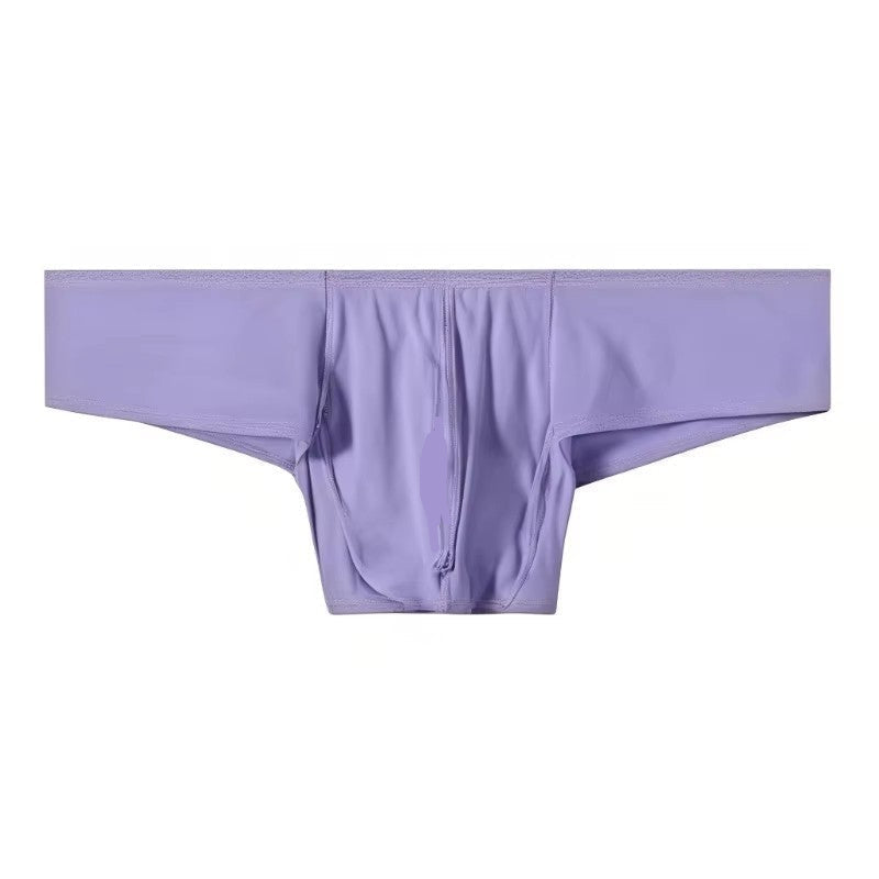 Men's Thin Low-Rise Stretch Comfortable Briefs Underwear with Contoured Pouch in Purple