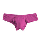 Men's Thin Low-Rise Stretch Comfortable Briefs Underwear with Contoured Pouch in Rose