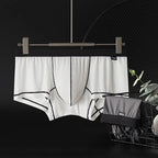 Men's Ultra Thin Ice Silk Boxer Briefs Underwear with U-Pouch Design