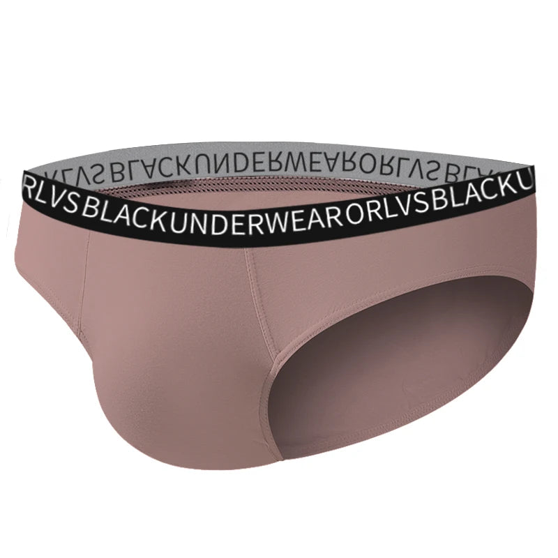 Men's Classic Fit Cotton Blend Briefs Underwear with Supportive Contour Pouch in Pink